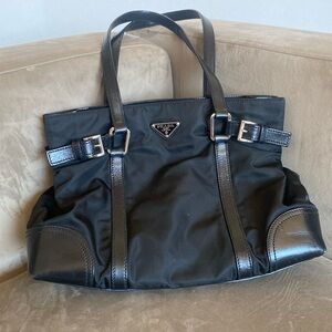 Prada Leather and Nylon Tote Bag GUC